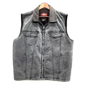 Kakadu Traders Vest Men L Gray Zip Concealed Carry Australia Hunting 8MV03